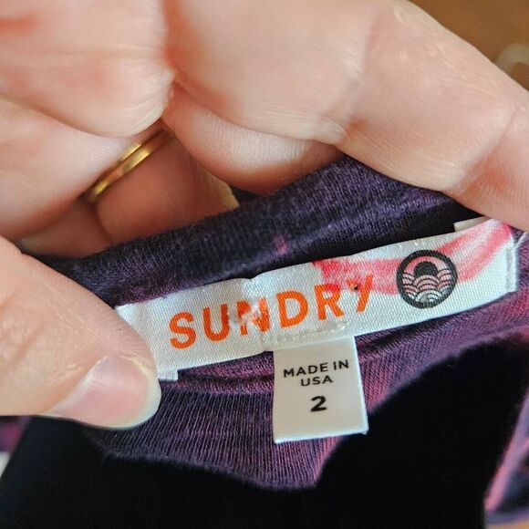 Sundry Tie Dye Side Tie Dress - Picture 5 of 6